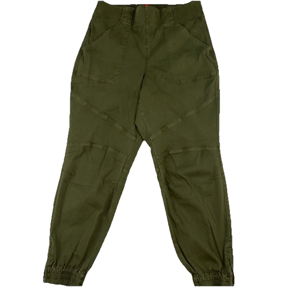 SPANX Stretch Twill Cargo Pull On Jogger Pants  #20319R Womens 1X Olive Green